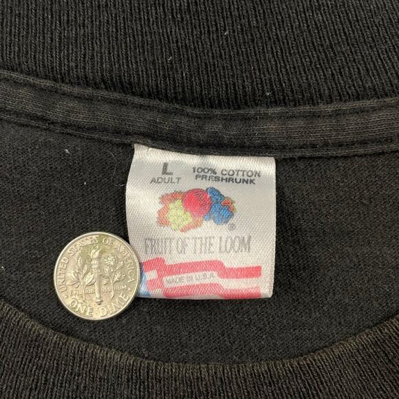 Vintage Flinstones Michigan 90s Football Fred & Barney Black Faded Shirt Large - Picture 7 of 8